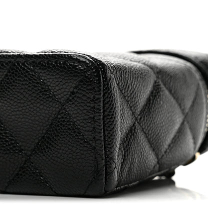 Chanel Caviar Quilted Top Handle Slim Vanity With Chain Black 10 of 12