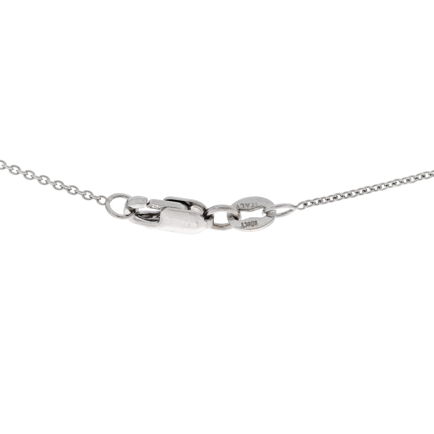 18K White Gold Diamond Tiny Treasures Outline Owl Pendant Necklace