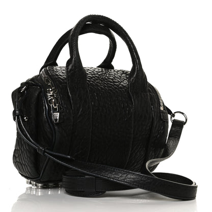 Alexander Wang Pebbled Lambskin Mini Rockie Black Rhodium Hardware 2 of 17