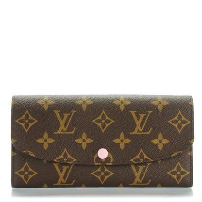 Louis Vuitton Monogram Emilie Wallet Rose Ballerine 1 of 7