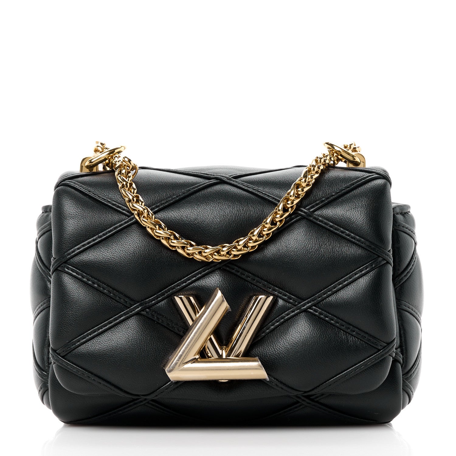 Louis Vuitton Lambskin Malletage Pico GO-14 Black 1 of 11