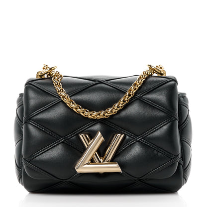 Louis Vuitton Lambskin Malletage Pico GO-14 Black 1 of 11