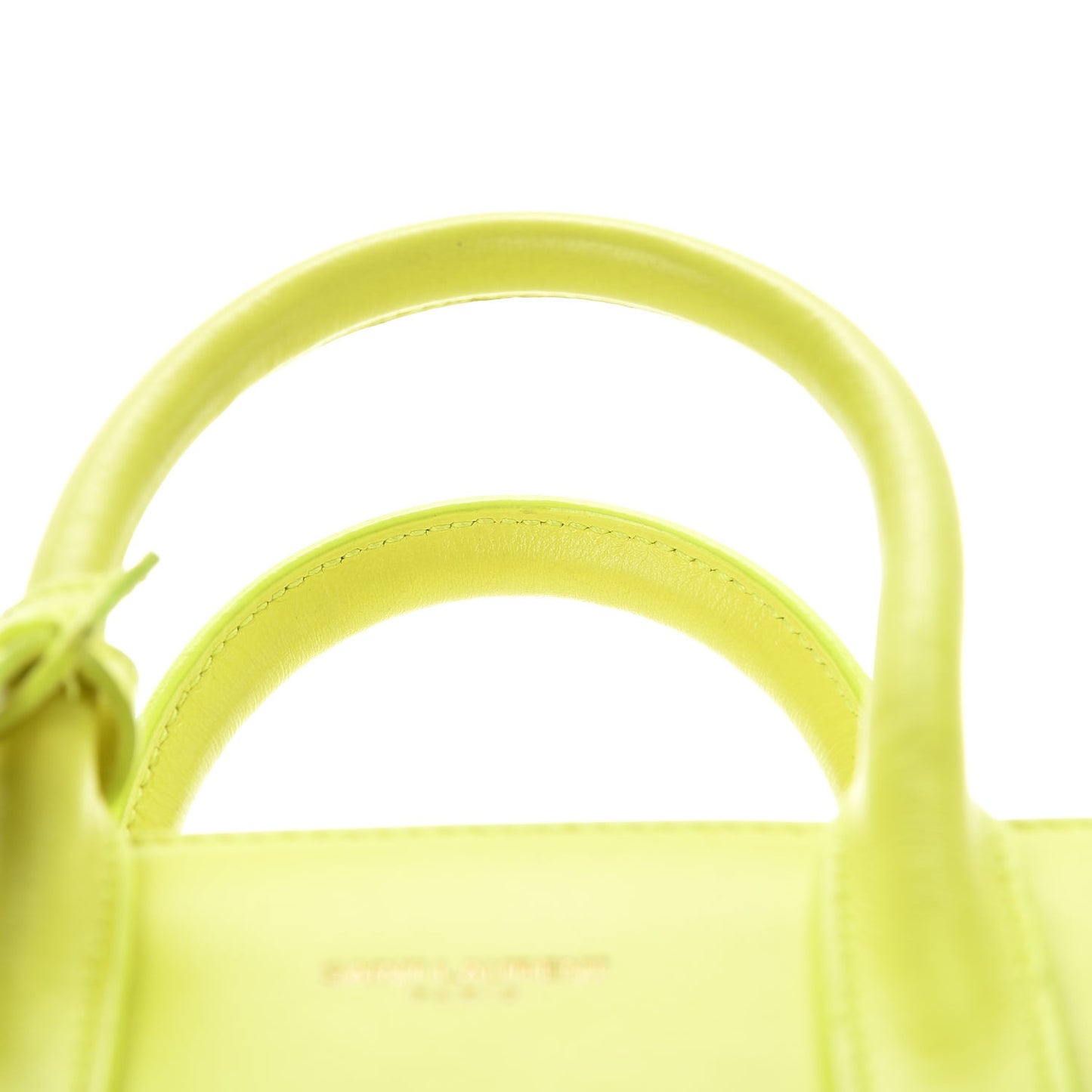 Calfskin Nano Sac De Jour Neon Yellow