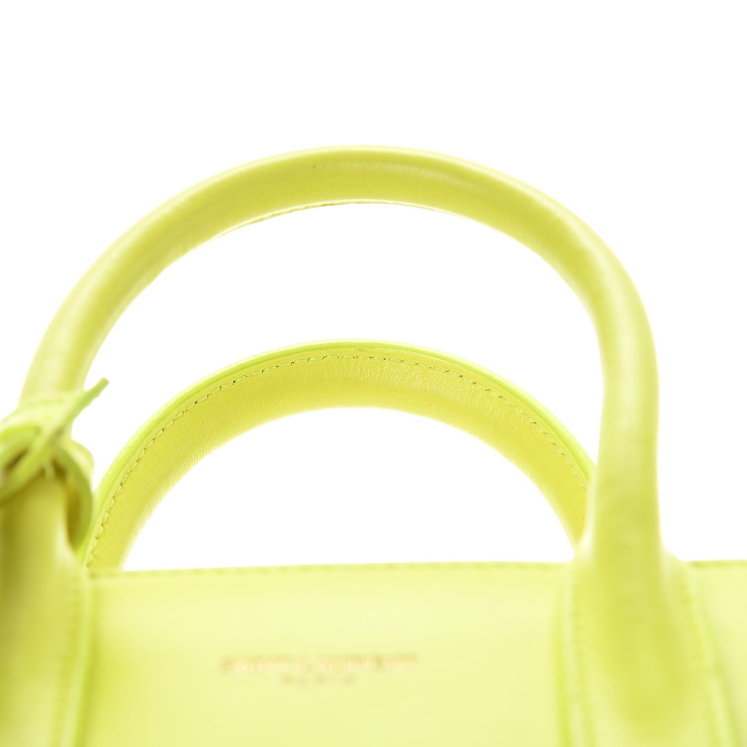 Saint Laurent Calfskin Nano Sac De Jour Neon Yellow 18 of 19