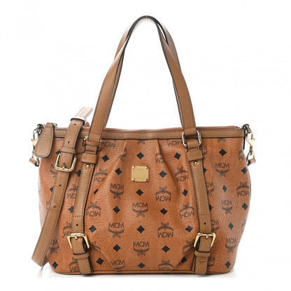 MCM Visetos Essentials Shopper Tote Cognac 1 of 14