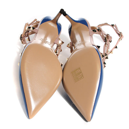 Valentino Garavani Patent Rockstud Ankle Strap 65mm Pumps 36 Indaco Poudre 5 of 7