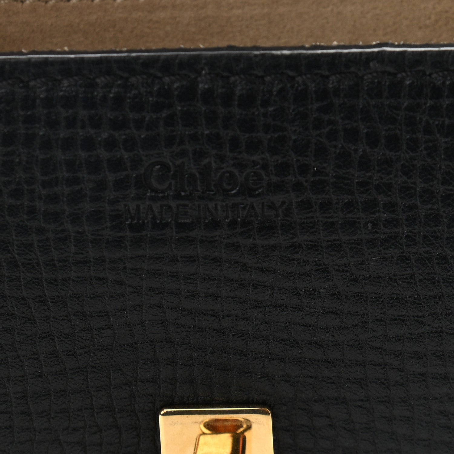 Chloe Textured Calfskin Lambskin Nano Drew Shoulder Bag Black 5 of 7