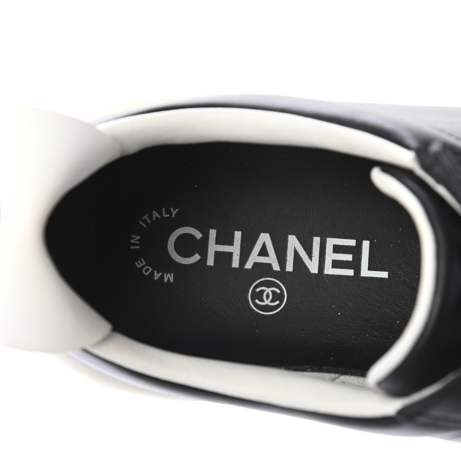 Chanel Calfskin CC Womens Sneakers 38 Black 7 of 7