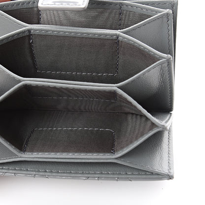 Christian Dior Patent Cannage Lady Dior 5-Gusset Card Holder Grey 4 of 5