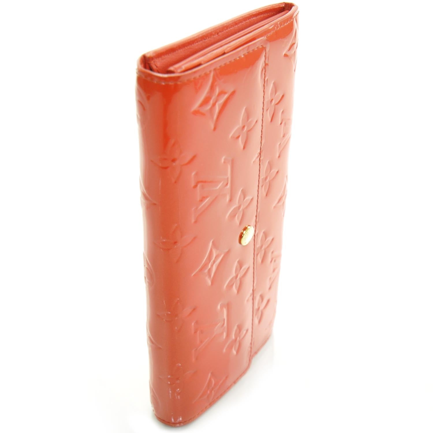 Louis Vuitton Vernis Sarah Wallet Orange Sunset 4 of 7