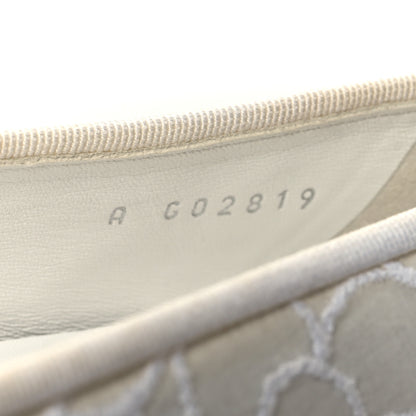 Chanel Fabric Camellia Embroidered Grosgrain Cap Toe Ballerina Flats 39.5 White Black 6 of 10