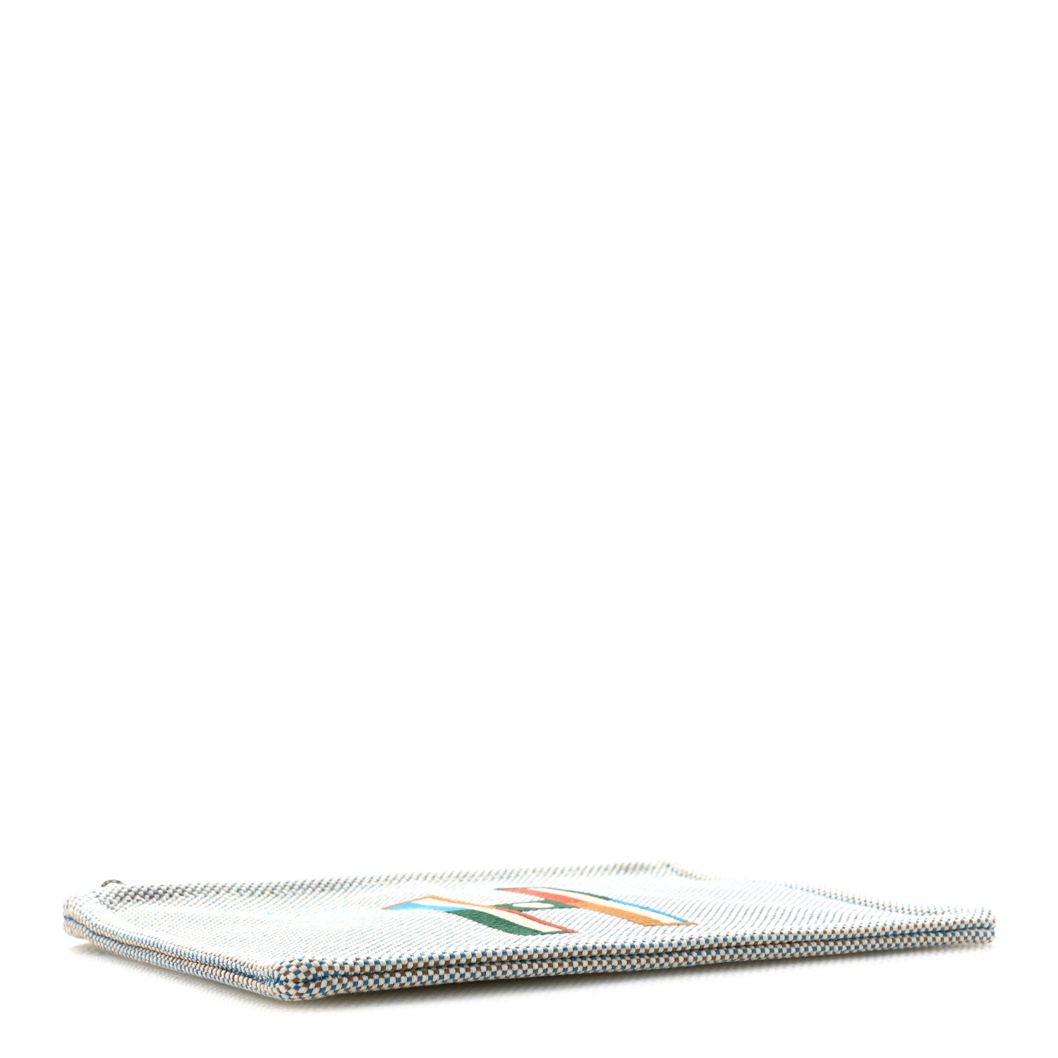Hermes Toile Small Faubourg Corner Case  Cyan Galet 4 of 7