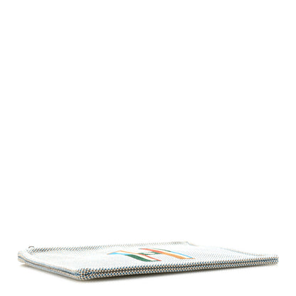 Hermes Toile Small Faubourg Corner Case  Cyan Galet 4 of 7