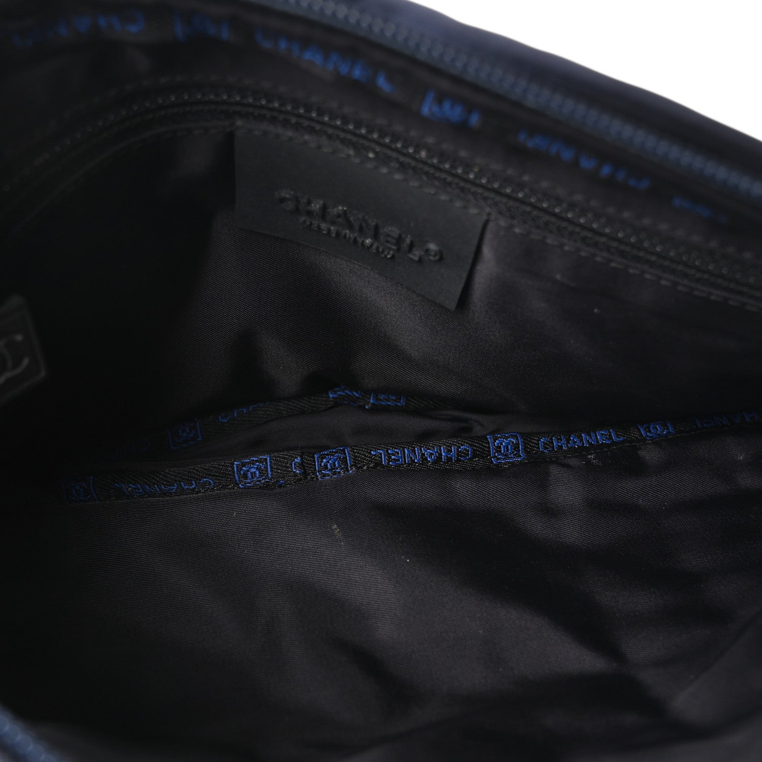 Chanel Nylon Quilted Ski Sport Flap Bag Navy 5 of 10