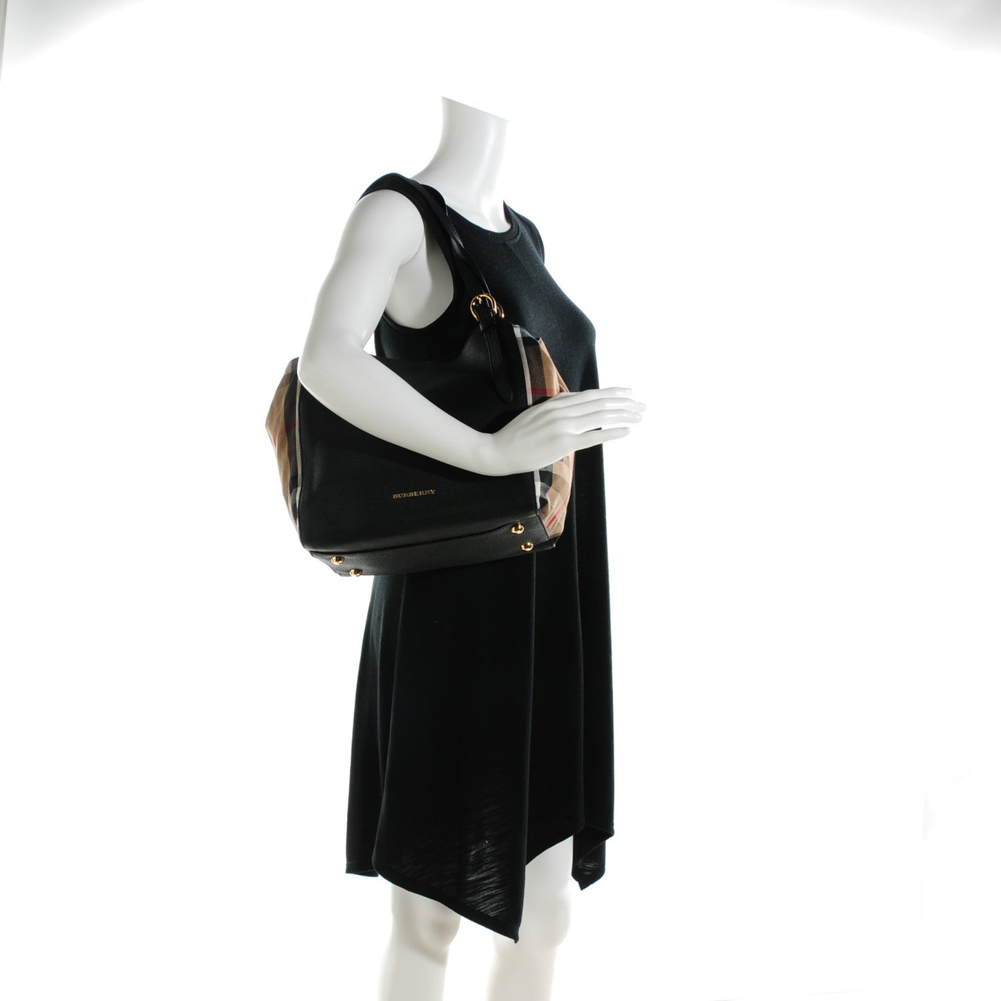 House Check Horseshoe Leather Small Canterbury Black