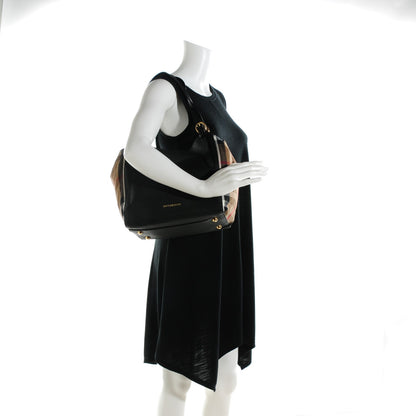 Burberry House Check Horseshoe Leather Small Canterbury Black 2 of 7