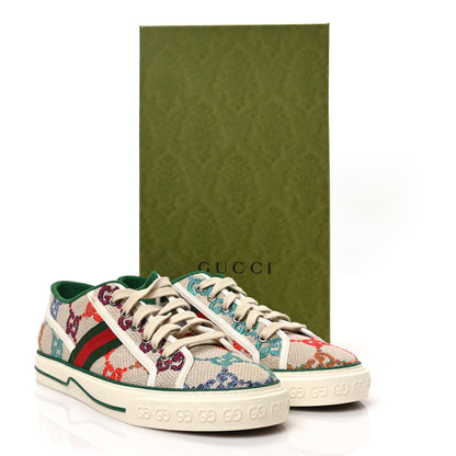 Gucci Linen Psychedelic Mini GG Monogram Men's 1977 Tennis Sneakers 9 Multicolor Mystic White 8 of 8