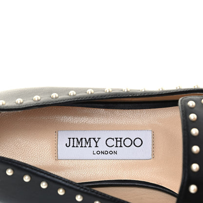 Jimmy Choo Nappa Pearl Studded Jaida Flat Loafer 40 Black 7 of 7