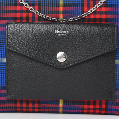 Mulberry Tartan Check Large Pouch With Chain Porcelain Blue 9 of 11