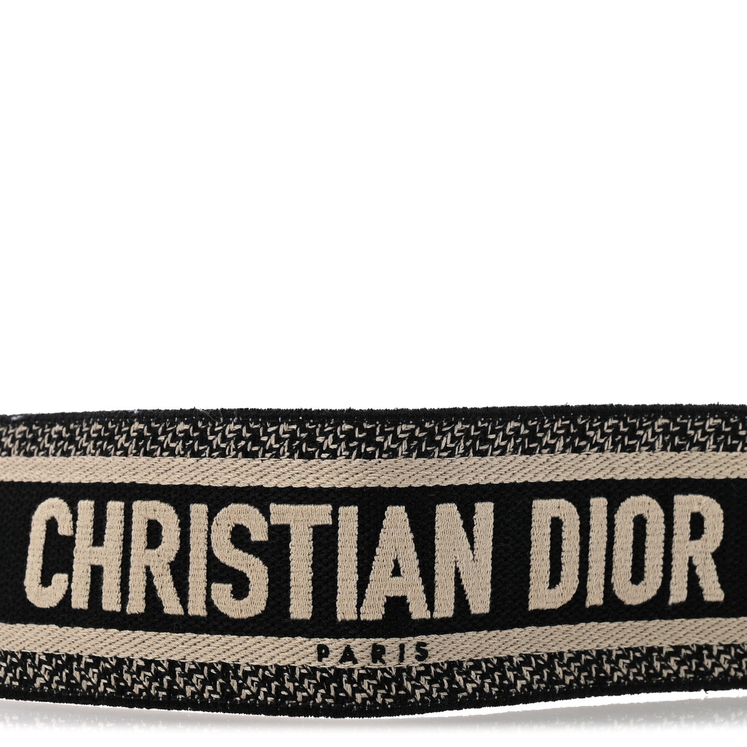 Christian Dior Canvas Embroidered Shoulder Strap Black 4 of 7