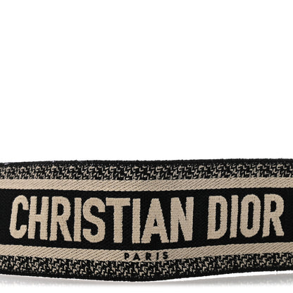 Christian Dior Canvas Embroidered Shoulder Strap Black 4 of 7