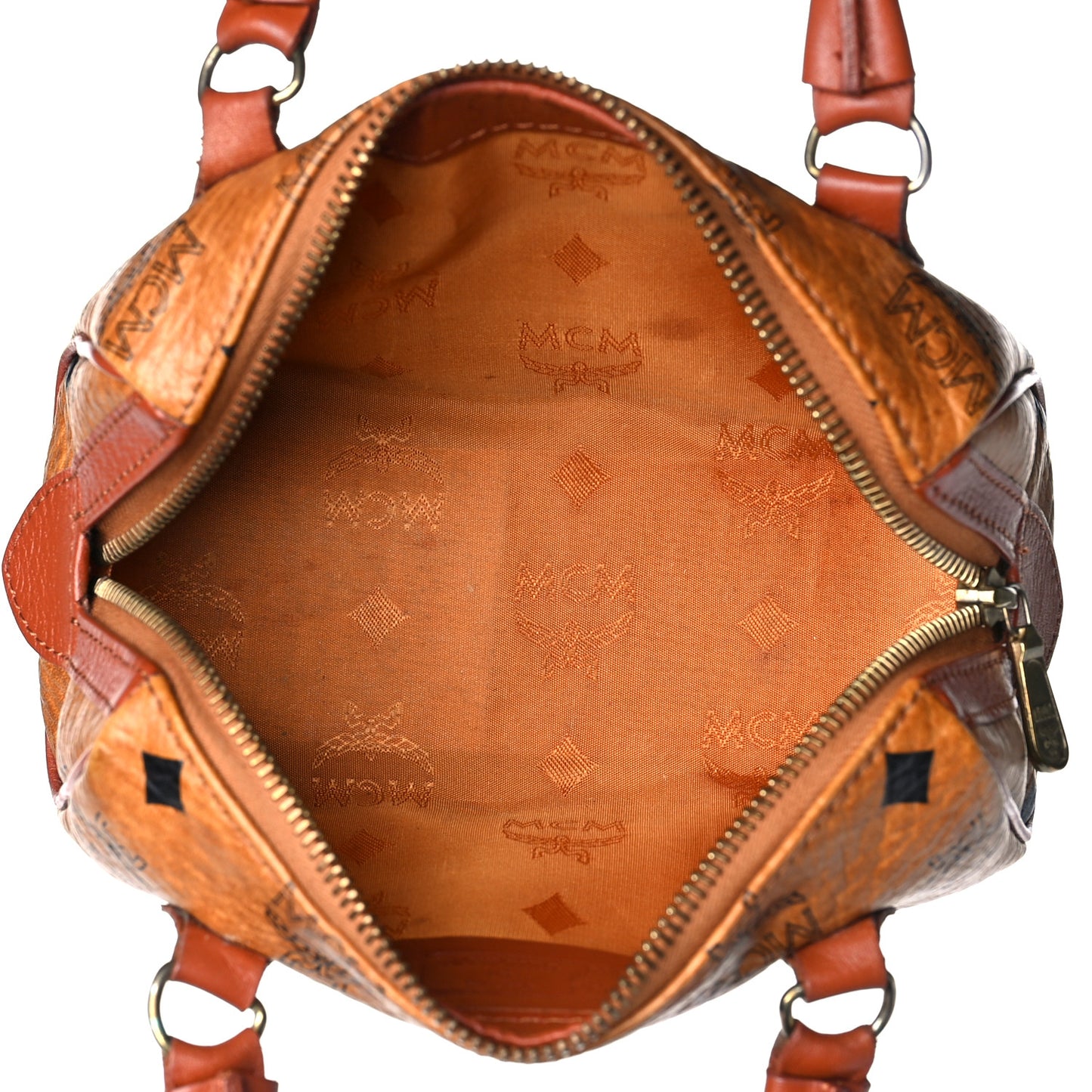 Visetos Mini Boston Bag Cognac