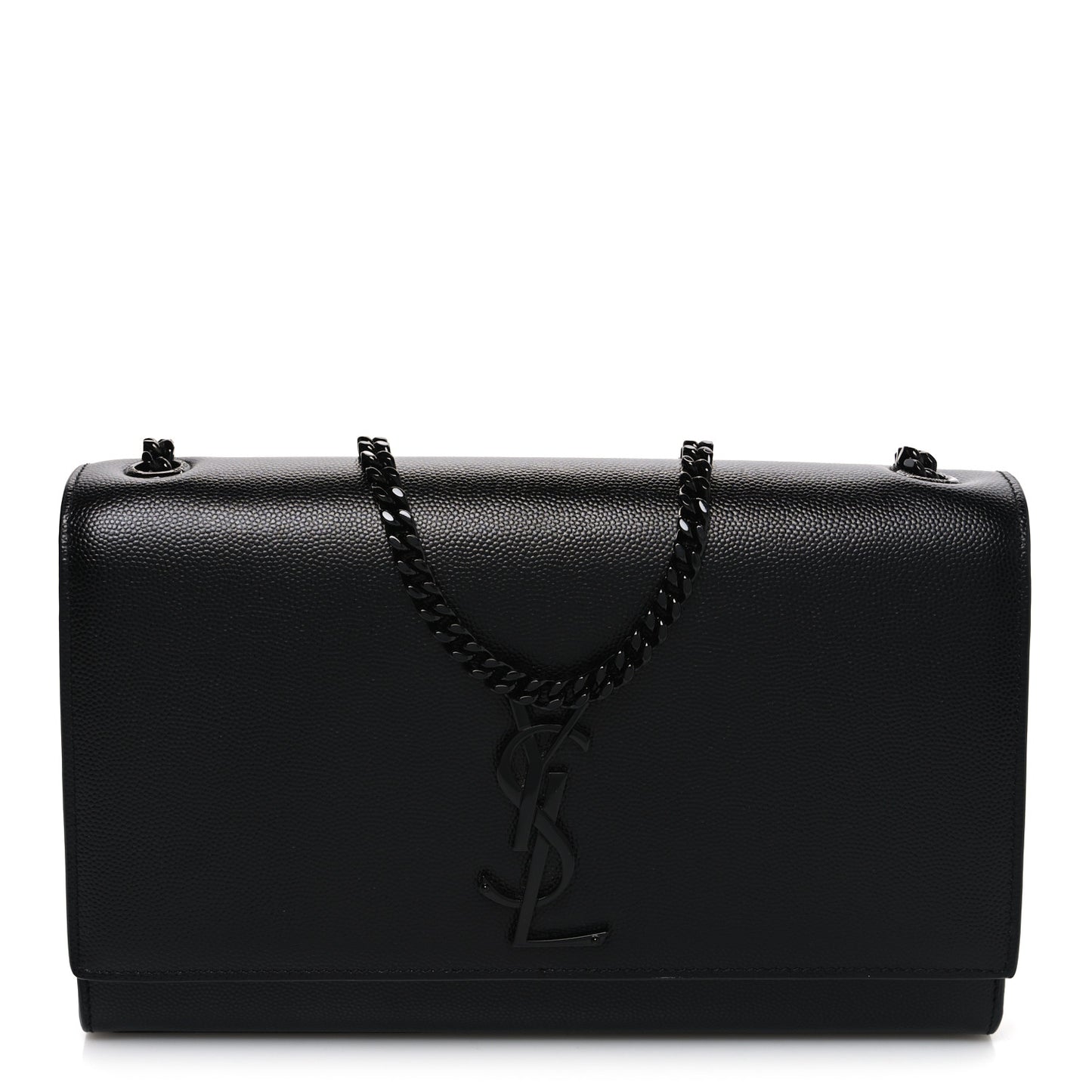 Grain De Poudre Medium Classic Monogram Monochrome Kate Satchel Black