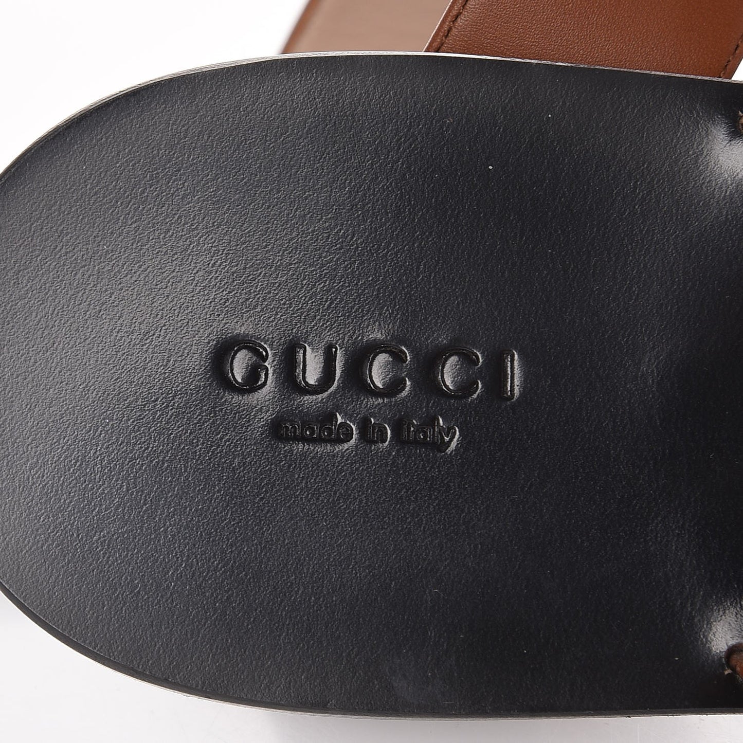 Calfskin GG Marmont Thong Sandals 42 Cognac
