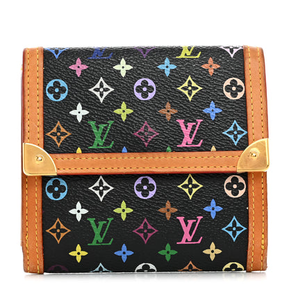 Louis Vuitton Monogram Multicolor Porte-Monnaie Billets Wallet Black 1 of 7