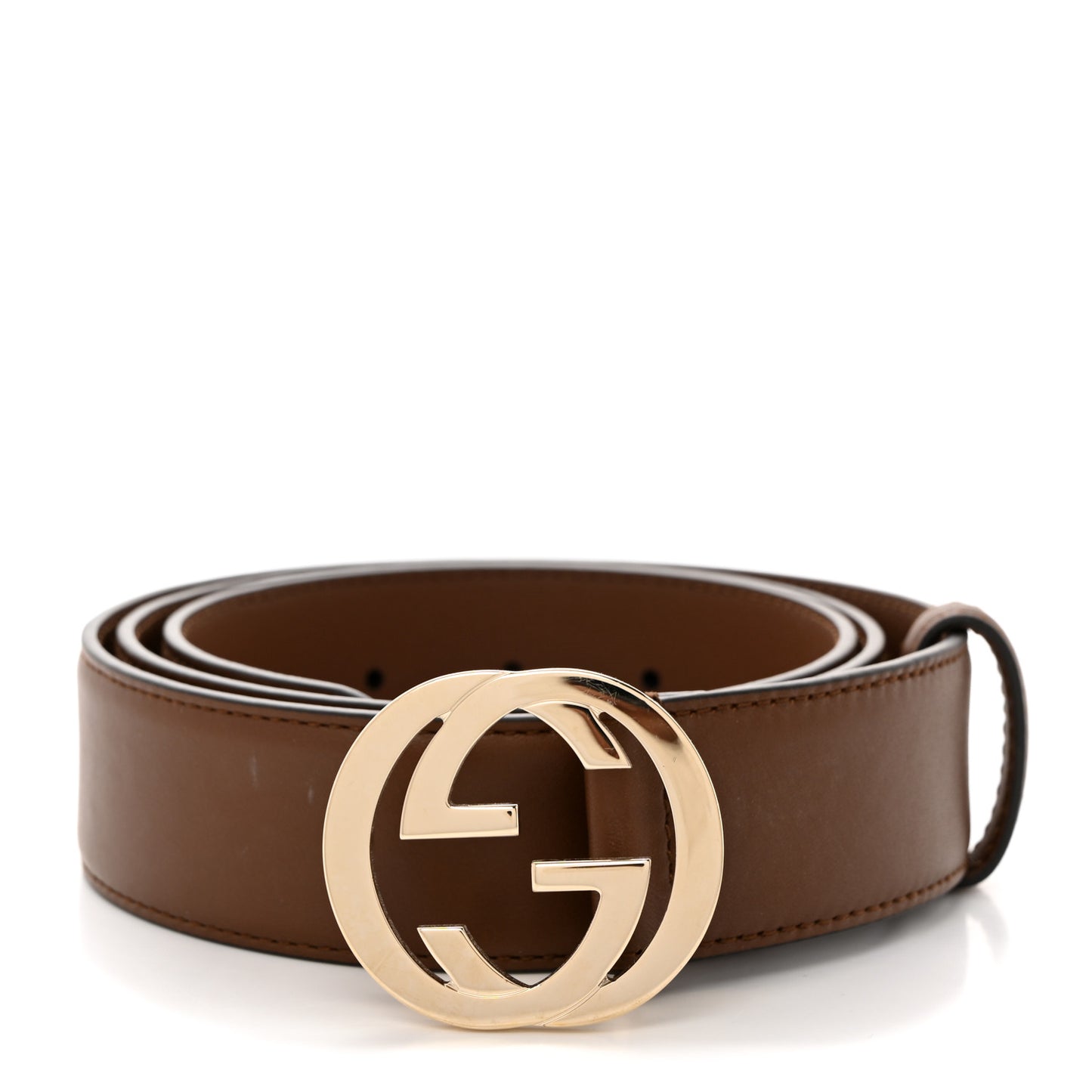 Calfskin Interlocking G 37mm Belt 95 38 Nut Brown