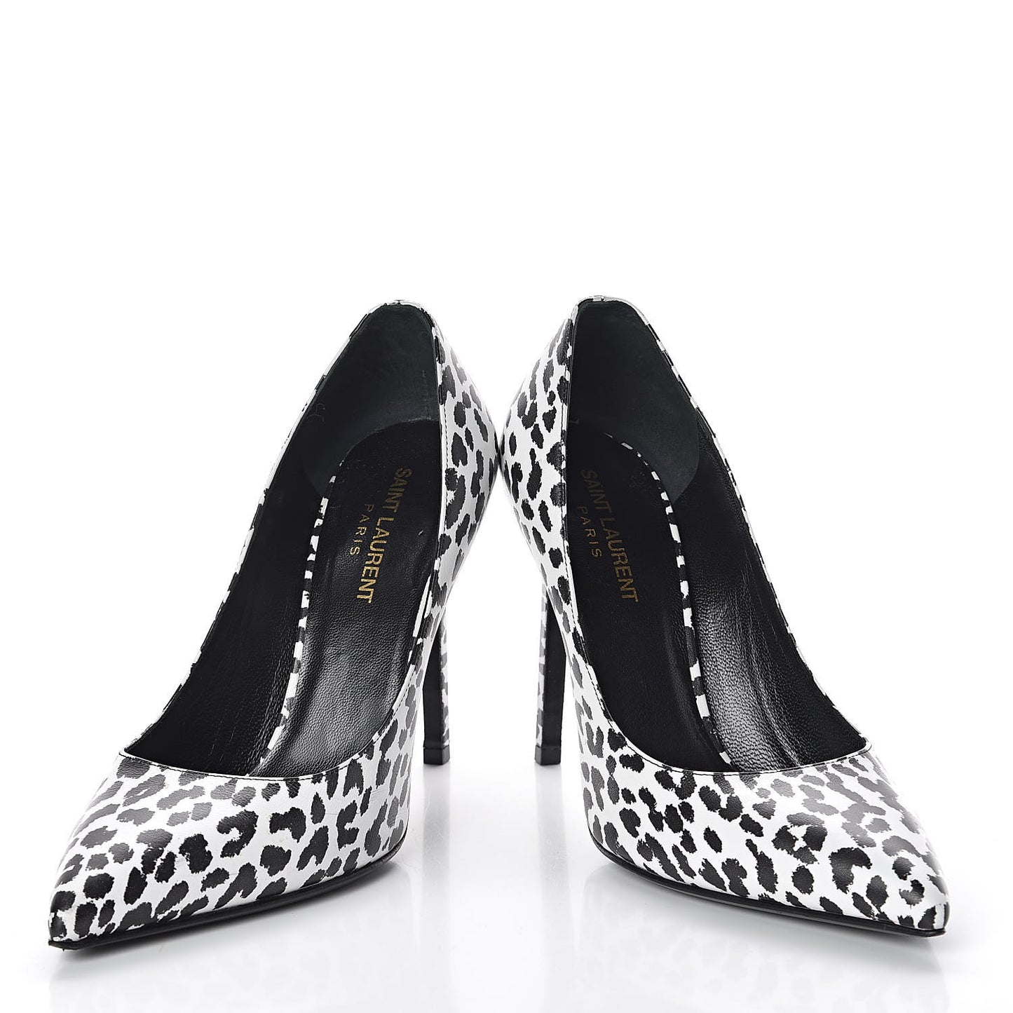 Soft Calfskin Baby Cat Paris 105 Pumps 37.5 White Black