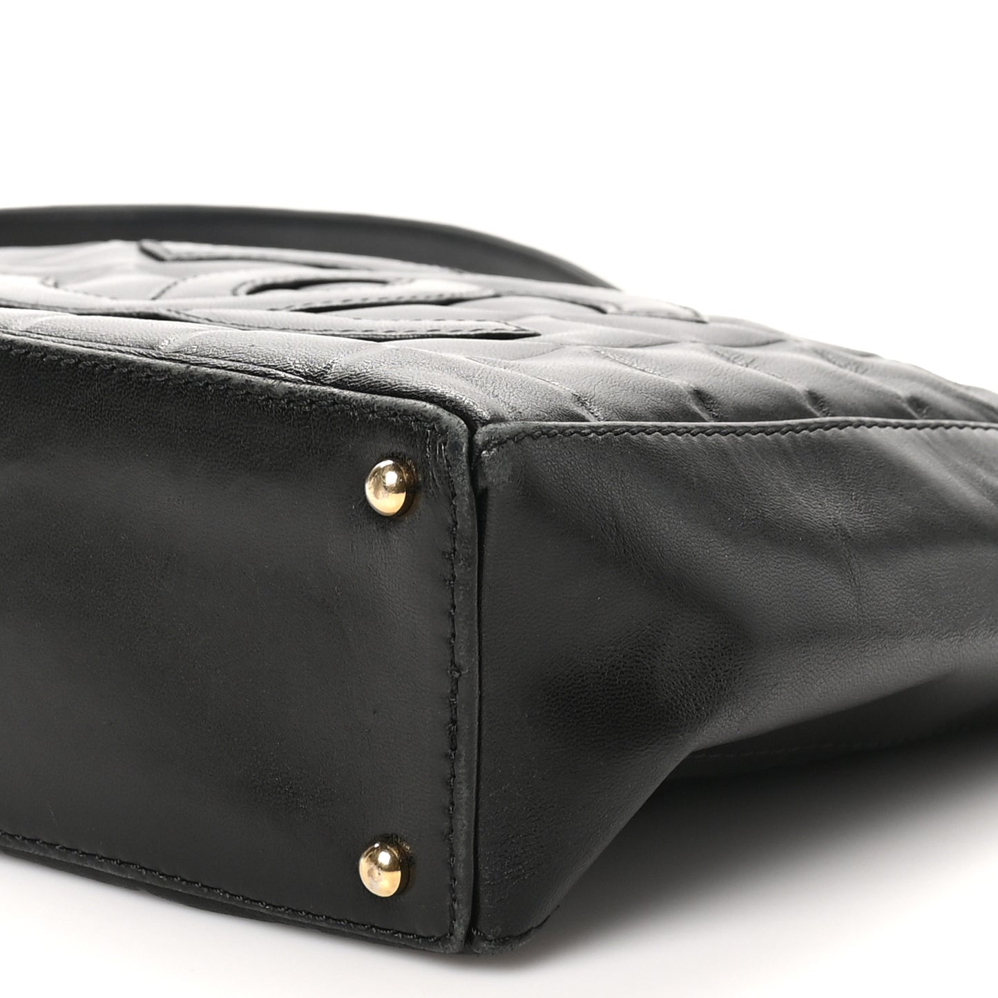 Lambskin Quilted Small Chocolate Bar Shoulder Bag Black