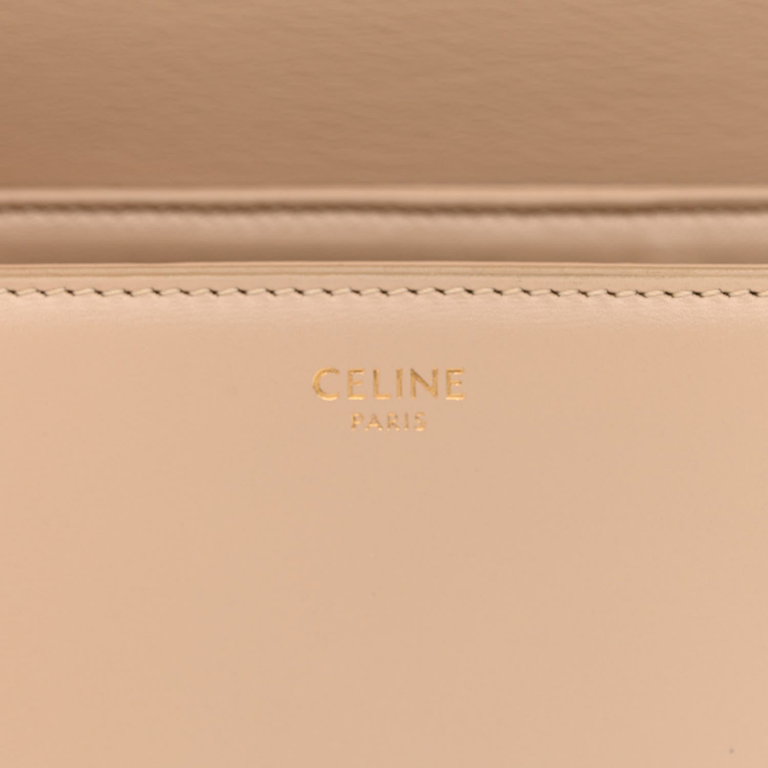 Celine Shiny Calfskin Teen Triomphe Nude 8 of 11