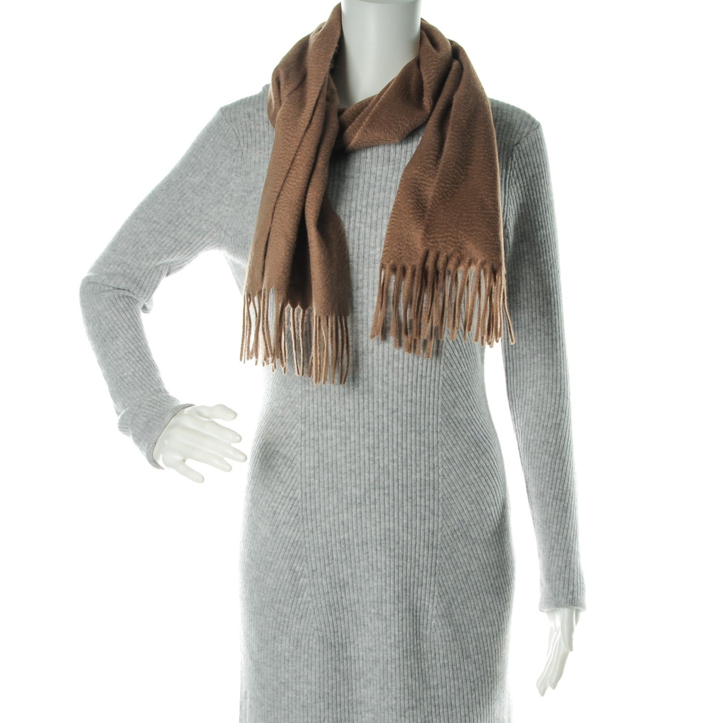 Cashmere Jhelam Muffler Scarf Camel