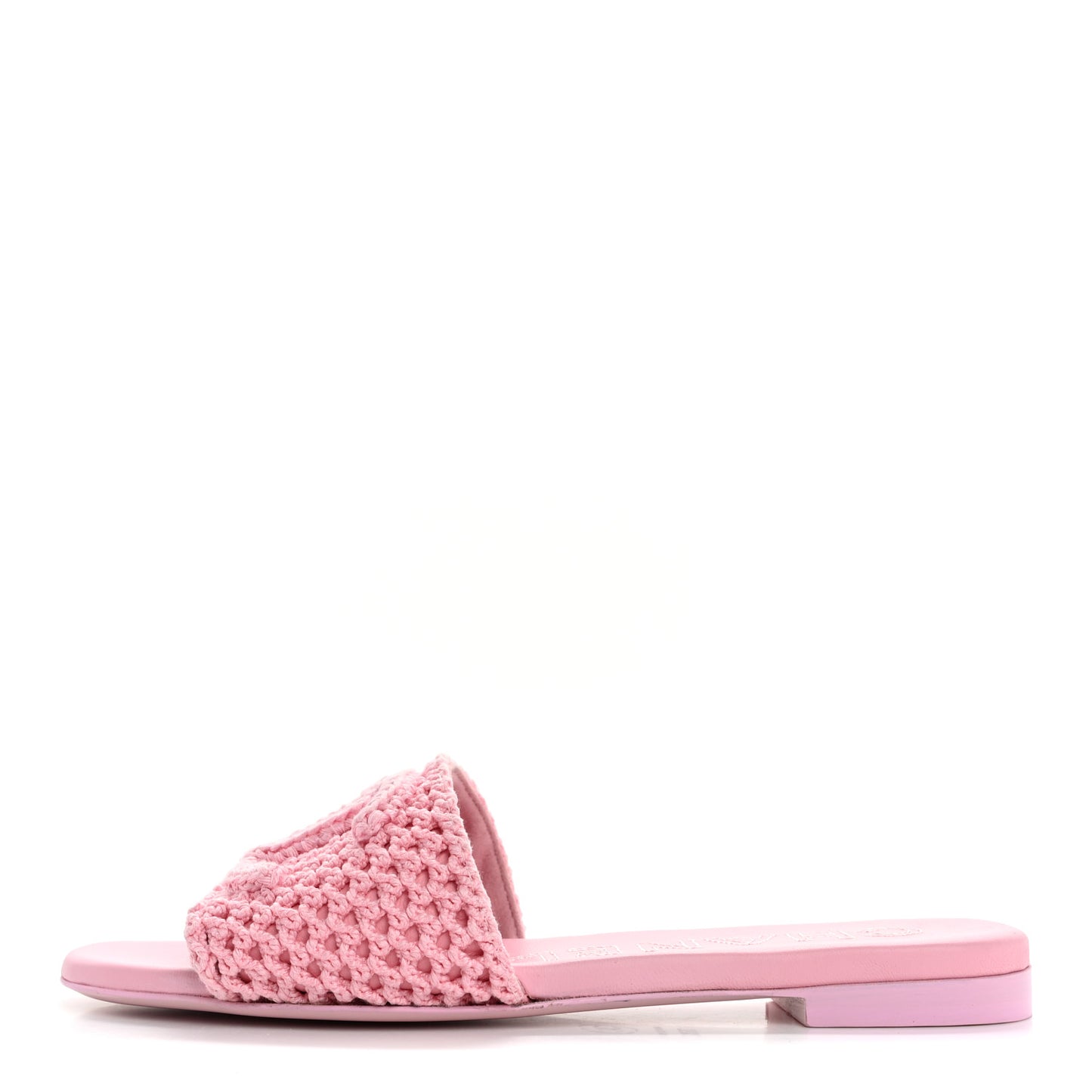Crochet CC Mules Sandals 36.5 Rose