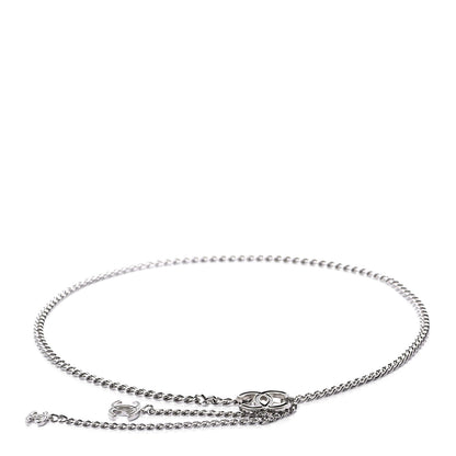 Chanel Enamel CC Chain Logo Belt Silver Black 1 of 3