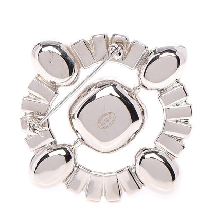 Chanel Baguette Crystal CC Brooch Silver 3 of 5