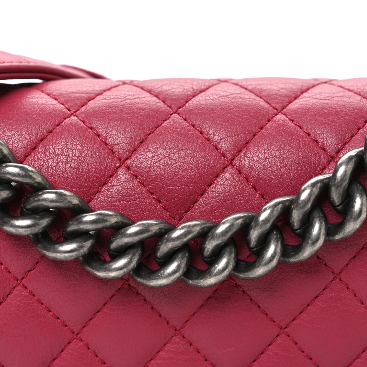 Chanel Calfskin Quilted Small Boy Flap Dark Pink 8 of 10