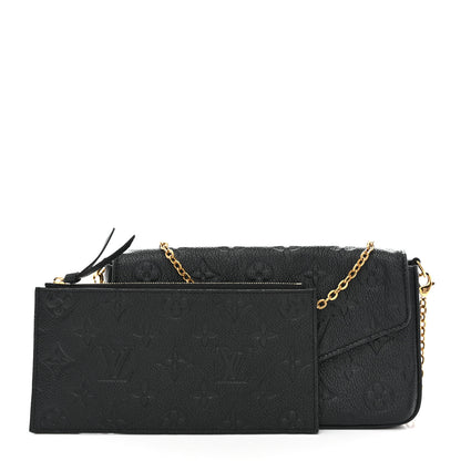 Louis Vuitton Empreinte Pochette Felicie Chain Wallet Black 2 of 14