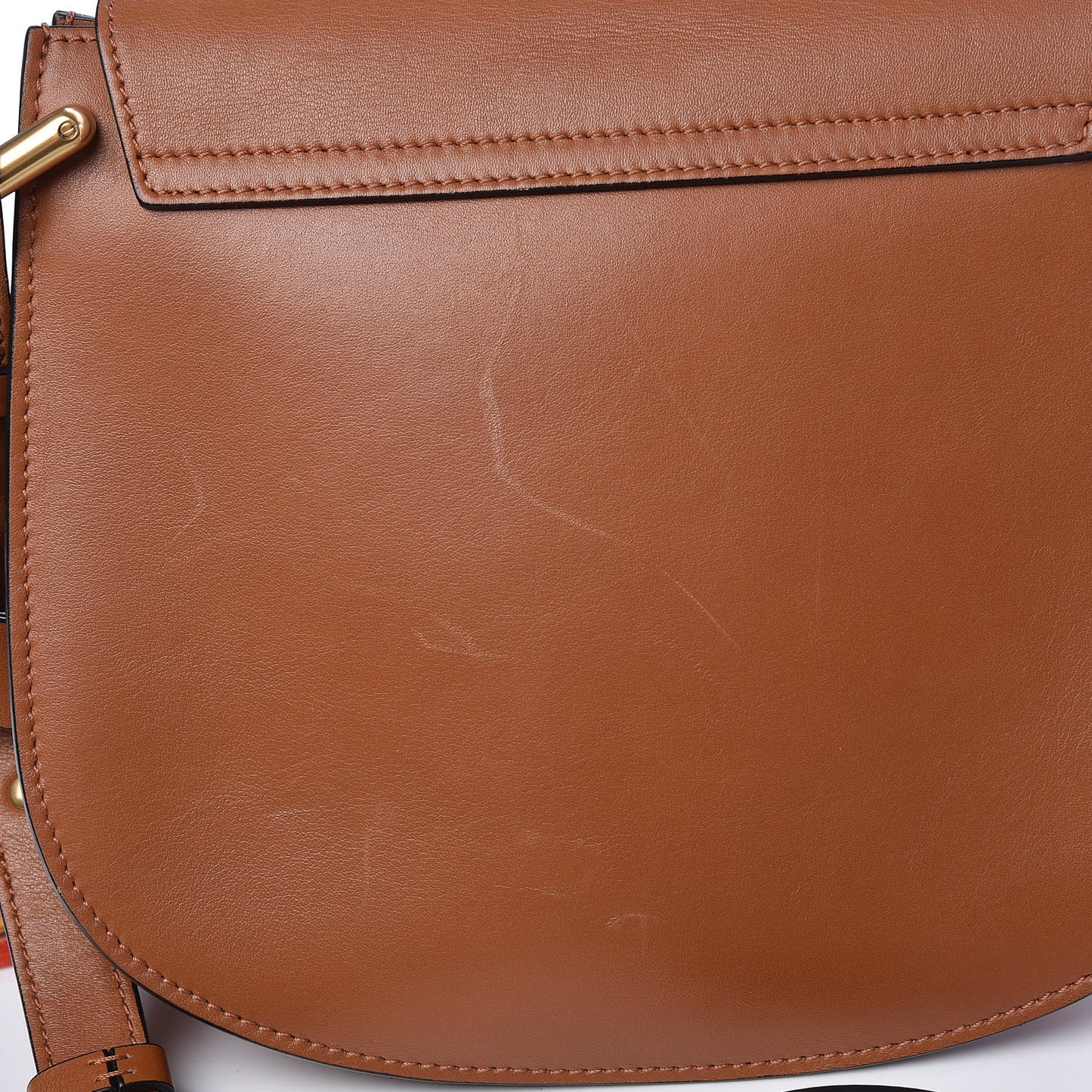 Calfskin Small Hudson Fringe Shoulder Bag Caramel