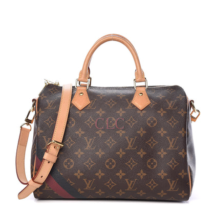 Louis Vuitton Monogram My LV Heritage Speedy Bandouliere 30 Bordeaux Black 1 of 13