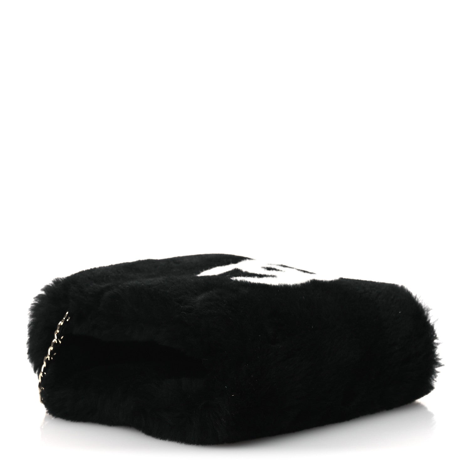 Chanel Muff Shearling Lambskin Bag Black Ecru 4 of 10