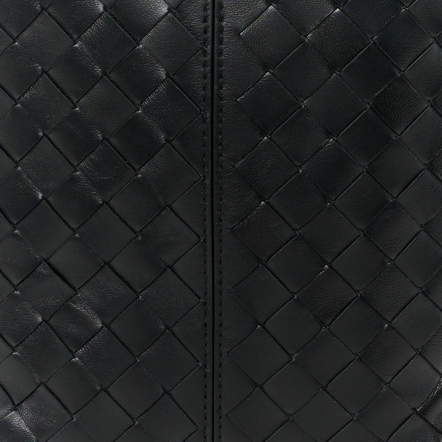 Nappa Intrecciato Small Flip Flap Tote Black