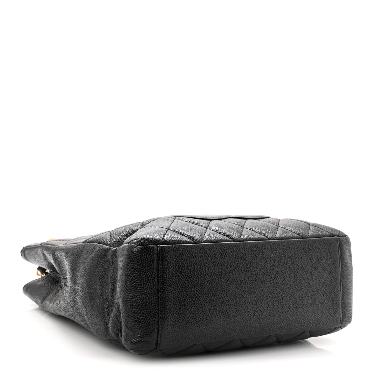 Caviar Quilted Petit Shopping Tote PST Black