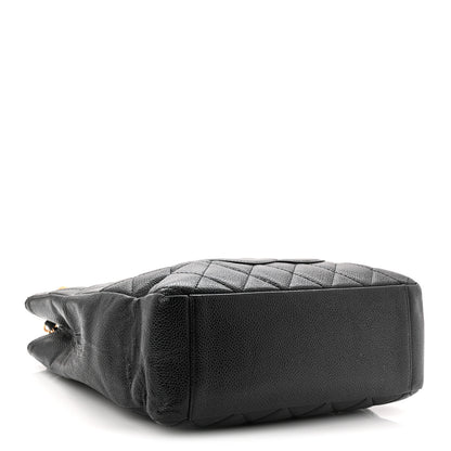 Chanel Caviar Quilted Petit Shopping Tote PST Black 4 of 10