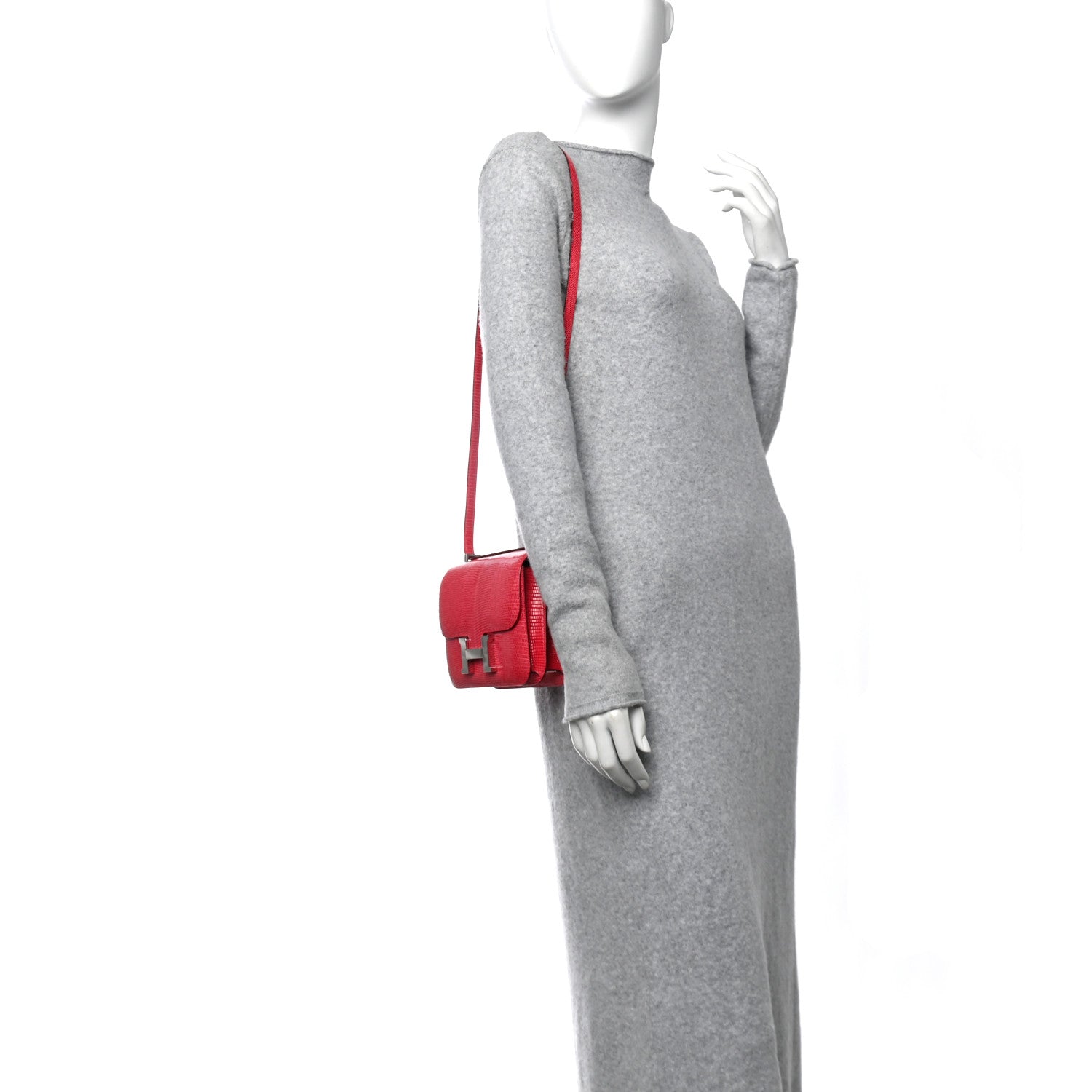 Hermes Lizard Constance 18 Rose Extreme 3 of 11