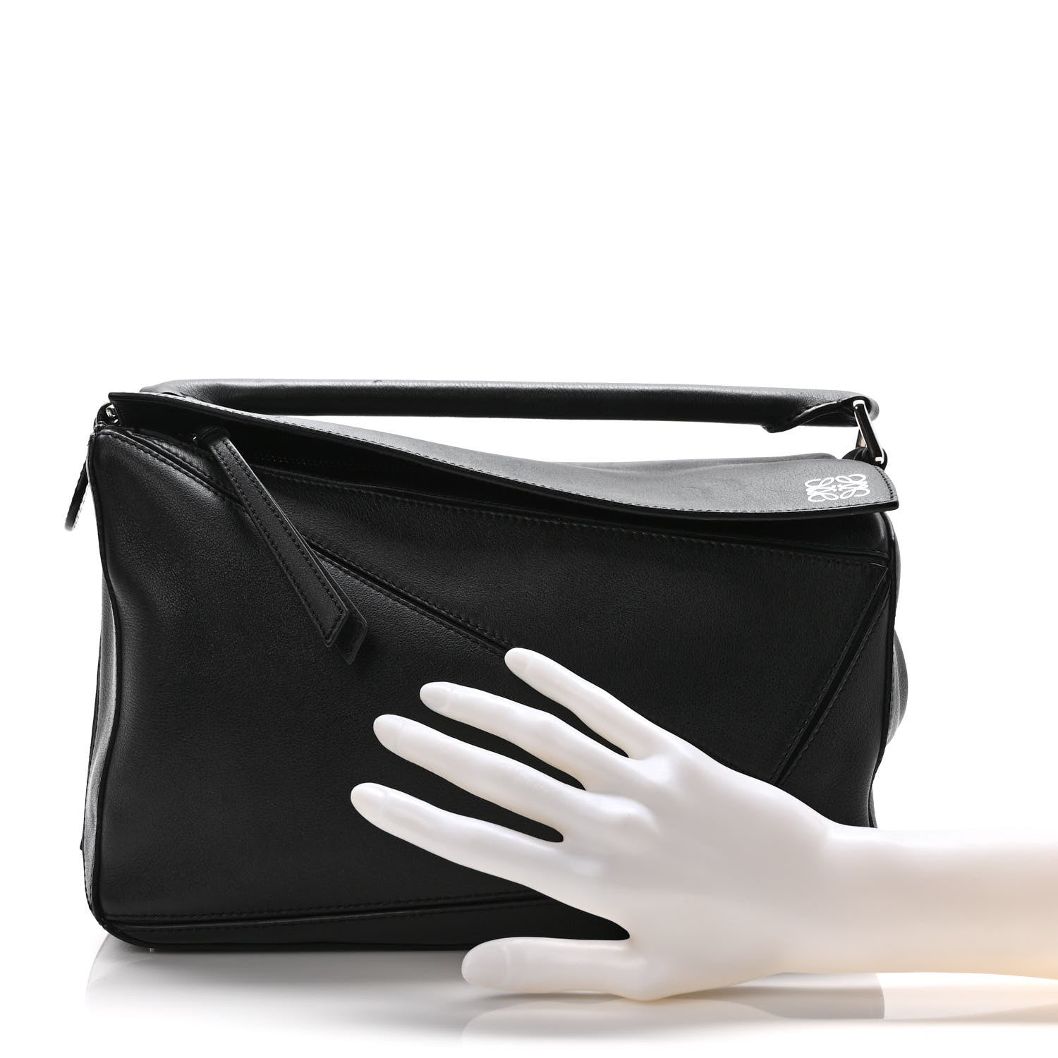Loewe Calfskin Medium Puzzle Bag Black 3 of 12