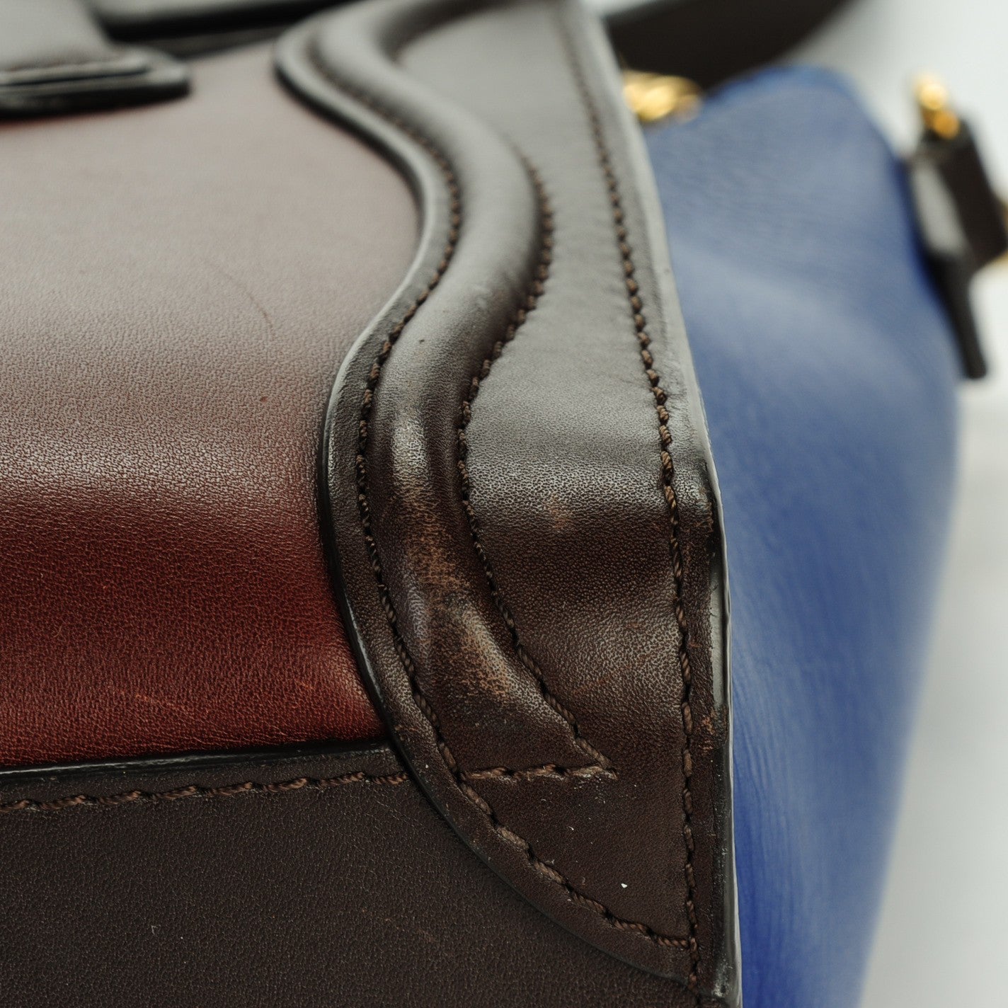 Celine Smooth Calfskin Nano Tri-Color Luggage Acajou 14 of 15