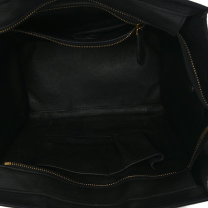 Celine Calfskin Snakeskin Mini Luggage Black White 5 of 11