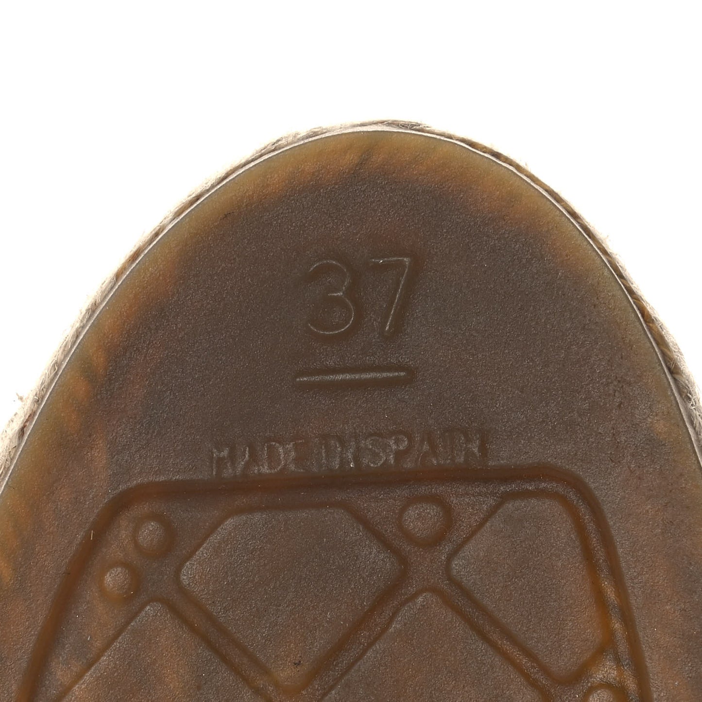 Iridescent Goatskin CC Espadrille Mules 37 Ivory Black